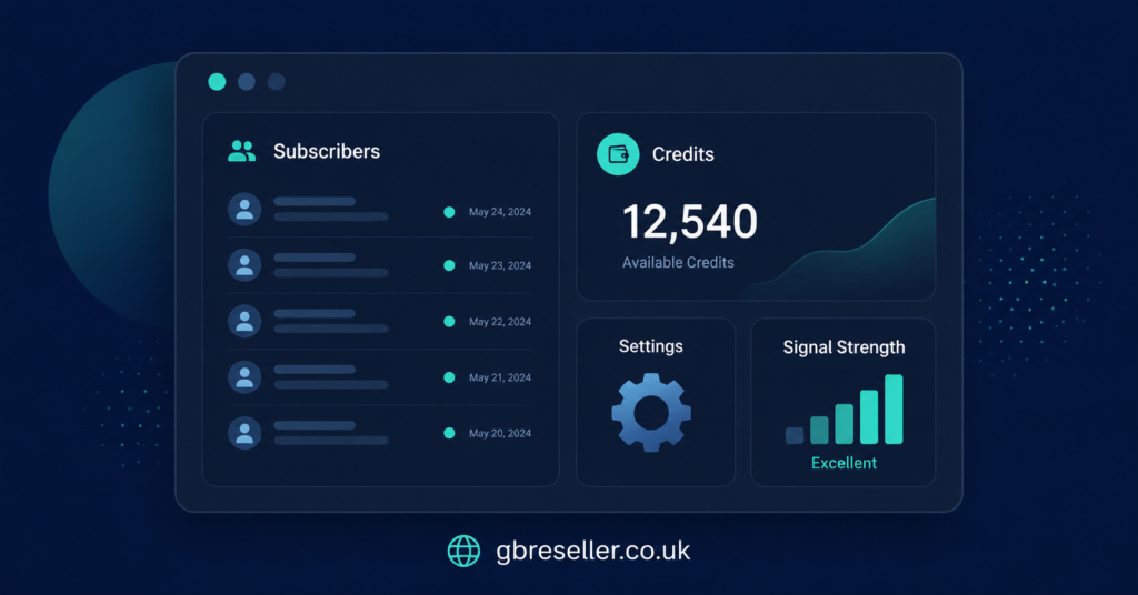 IPTV Reseller Dashboard Overview