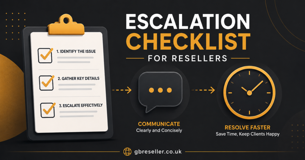 Escalation Checklist for Resellers