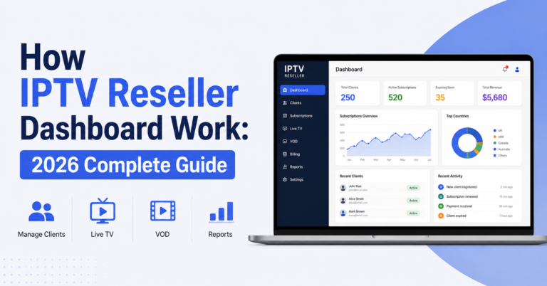 IPTV Reseller Dashboard