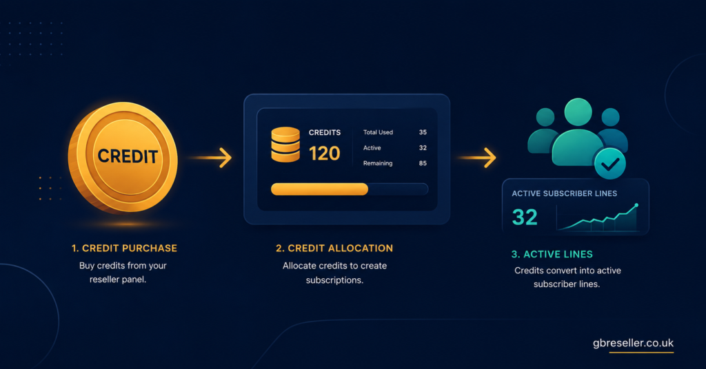 How IPTV Reseller Credits Convert Into Active Subscriber Lines