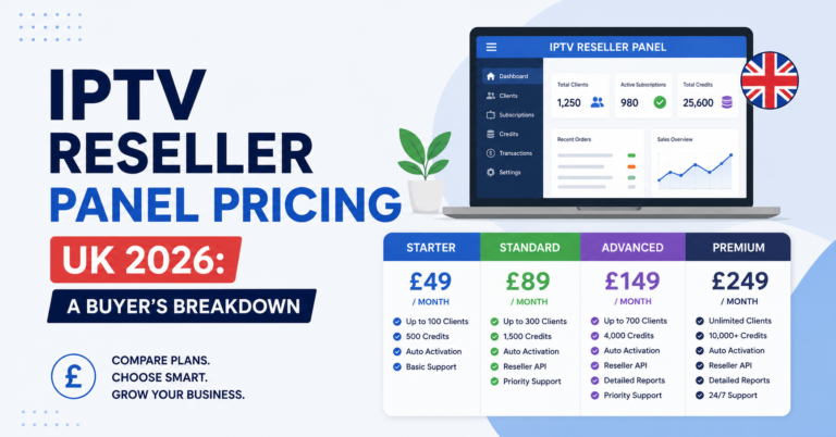 IPTV Reseller Panel Pricing UK