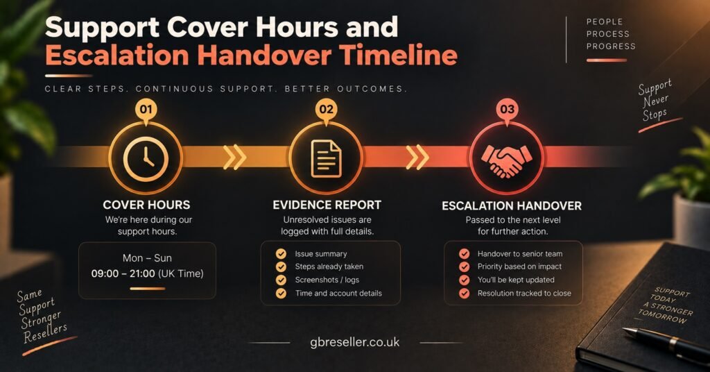 Support Cover Hours and Escalation Handover Timeline