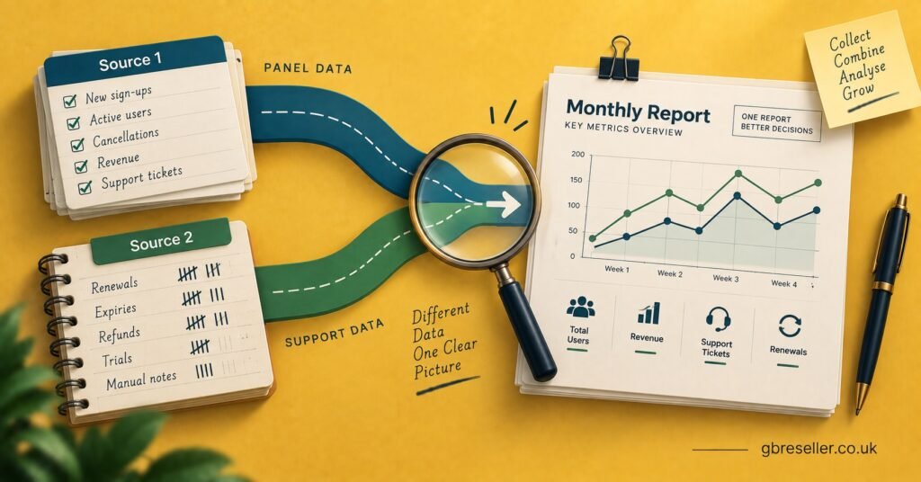 Two Data Sources Feeding One Monthly Report