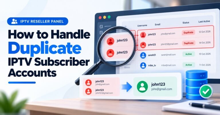 Handle Duplicate IPTV Subscriber Accounts